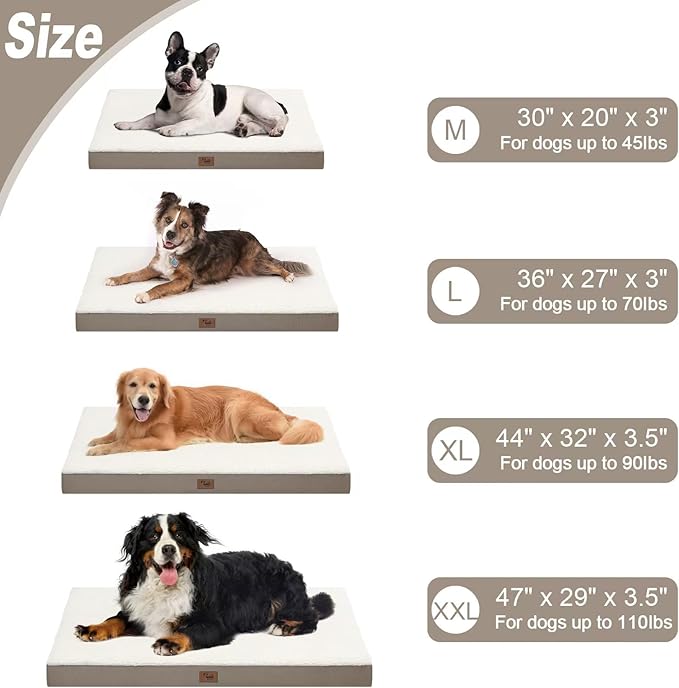 Plush Orthopedic Dog Bed for Medium Dogs & Puppies, Waterproof Dog Beds 30x20 - Image 7