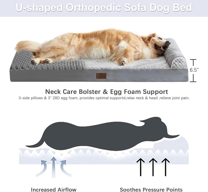WNPETHOME Orthopedic Dog Beds for Large Dogs, Waterproof Memory Foam Large Dog - Image 5