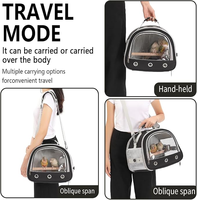 Bird Carrier, Bird Cage Parakeet Parrot Budgie Carrier Backpack - Image 8