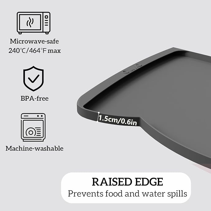 OHMO Dog Food Mat w/Residue Collection Pocket Silicone Pet Feeding Mat - Image 4