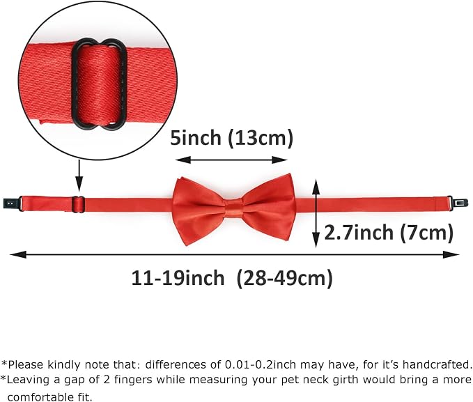KOOLMOX Red Bow Tie for Dogs, Dog Bowtie Formal - Image 3