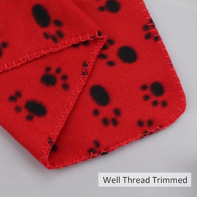 Comsmart Dog Blankets for Small Dogs, 6 Pack Puppy Blanket Cute Paw Print Pet - Image 3