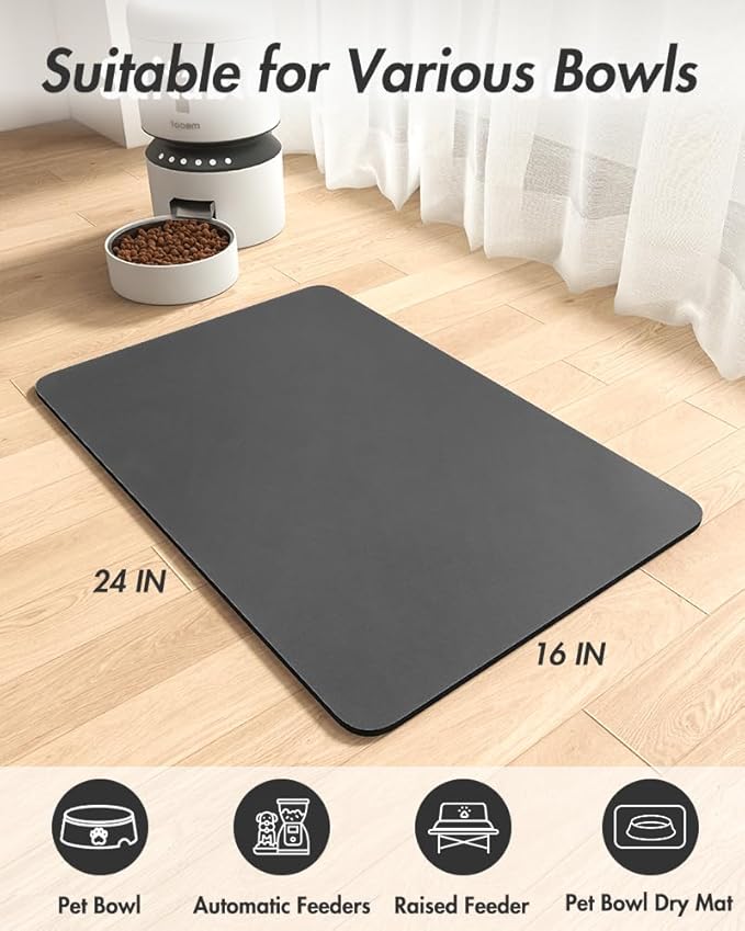 MontVoo-Absorbent Pet Feeding Mat-No Stains Pet Mat - Image 7