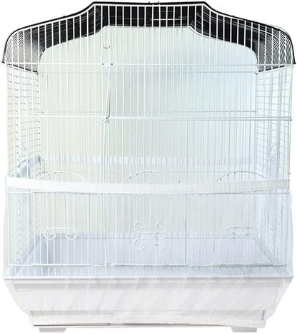 Birdcages Mesh Net Skirt Cover Reusable Stretchy Bird Cage Seed Catcher 35CM by ZARSIO