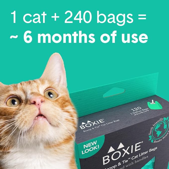 Boxie Sustainable Scoop & Tie Pet Waste Bags, Leak-Proof, Easy-to-Tie Handles - Image 9