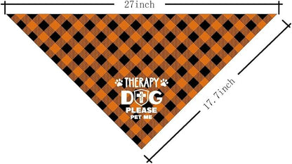 Dog Bandana, Therapy Dog Please Pet Me with, Dogs Scarf Classical Printing - Image 2