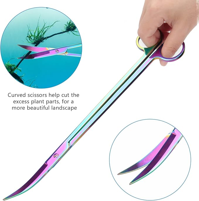 Aquarium Aquascape Tools Kit 15 in, 4in1 Anti-Rust Aquatic Plant Aquascaping - Image 4