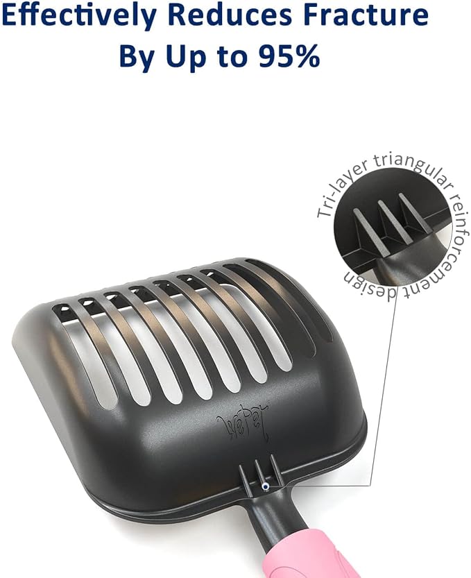 WePet Cat Litter Scoop, Non-Stick Plated Aluminum Alloy Sifter, Kitty Durable - Image 6