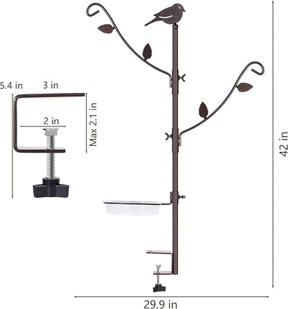 Deck Bird Feeder Pole Porch Multi-Hooks Hanging Kit - Image 2
