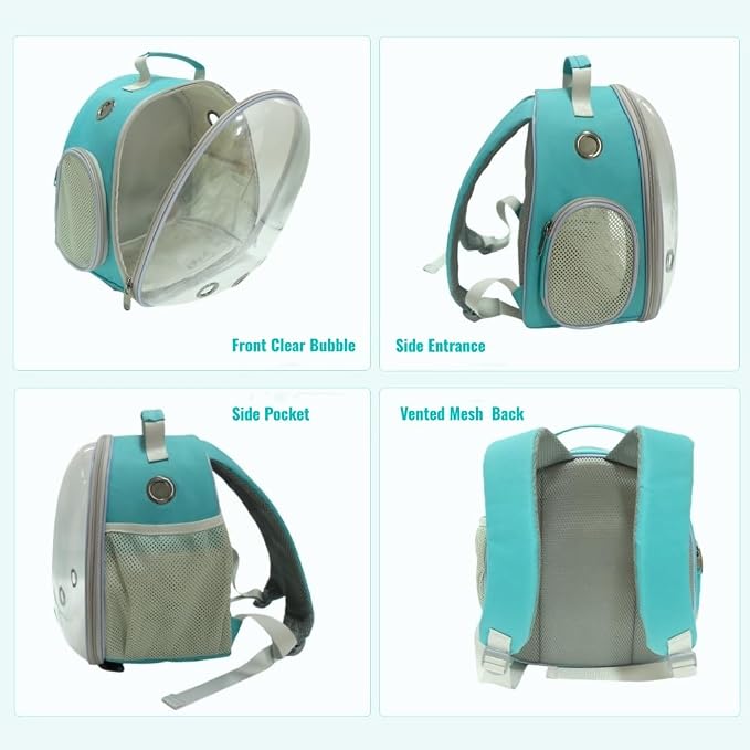 Small Animal Carrier Guinea Pig Backpack, Transparent, Breathable Backpack - Image 3