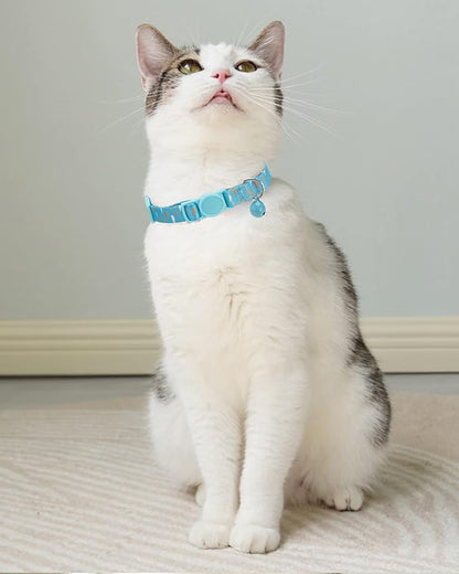 SOLMOONY Cute Cat Collar for Girl Boy, Colorful Breakaway Cat Collars - Image 2