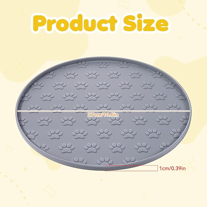 Silicone Pet Food Mat, Dog Dish Mat, Dog Cat Food Mats Small, Silicone Mats - Image 2