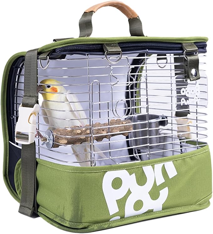 Bird Carrier Travel Cage 12in Small Bird Cage 4 in 1 Bird Backpack by Unknown