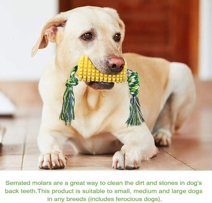 Carllg Dog Chew Toys, Puppy Toothbrush Clean Teeth Interactive Corn Toys - Image 5