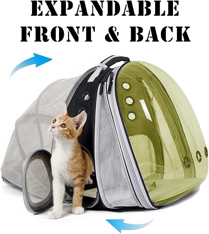 Dual Expandable Polarized Cat Backpack Carrier, Fit up to 20 lbs, Expandable - Image 5