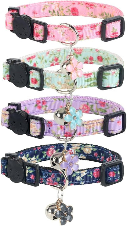 Yizepet Cat Collars with Bells, Breakaway Kitten Collar, Cute Kitty Collar by Yizepet