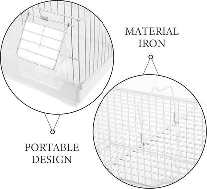 DECHOUS Metal Bird Cage Portable Parrot Carrying Cage Handheld Wire Bird Travel - Image 7