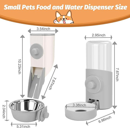 Yummy Sam Hanging Cage Automatic Small Pet Food Bowl Water Bottle Dispenser - Image 2