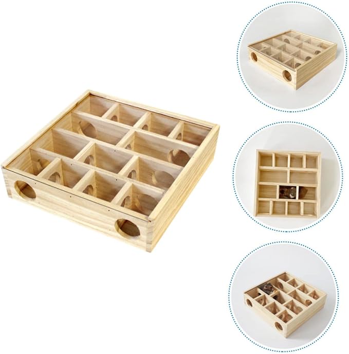 POPETPOP Wooden Hamster Maze Interactive Household - Image 8