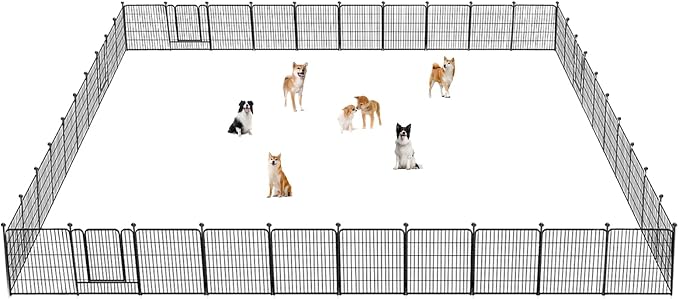 Dog Playpen 32 inch 40 Panels Indoor Outdoor Dog Pen by Jhsomdr