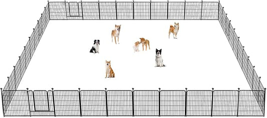 Dog Playpen 32 inch 40 Panels Indoor Outdoor Dog Pen by Jhsomdr