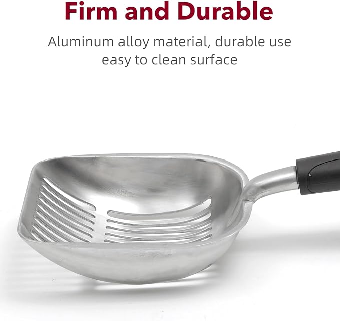 Cat Litter Scoop, Kitty Metal Scooper, Aluminum Alloy Sifter, Kitten Pooper - Image 5