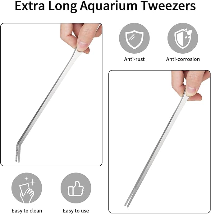 2PCS Long Aquarium Tweezers - Image 5