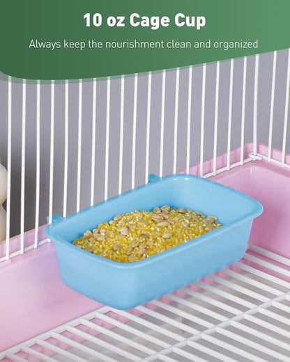 Pawfly 4 Pcs Cage Cups Hanging Plastic Bird Cage Feeders - Image 7
