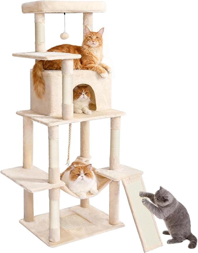Cat Tree Tower 63in Multi-Level Cat Tower by ABCPET