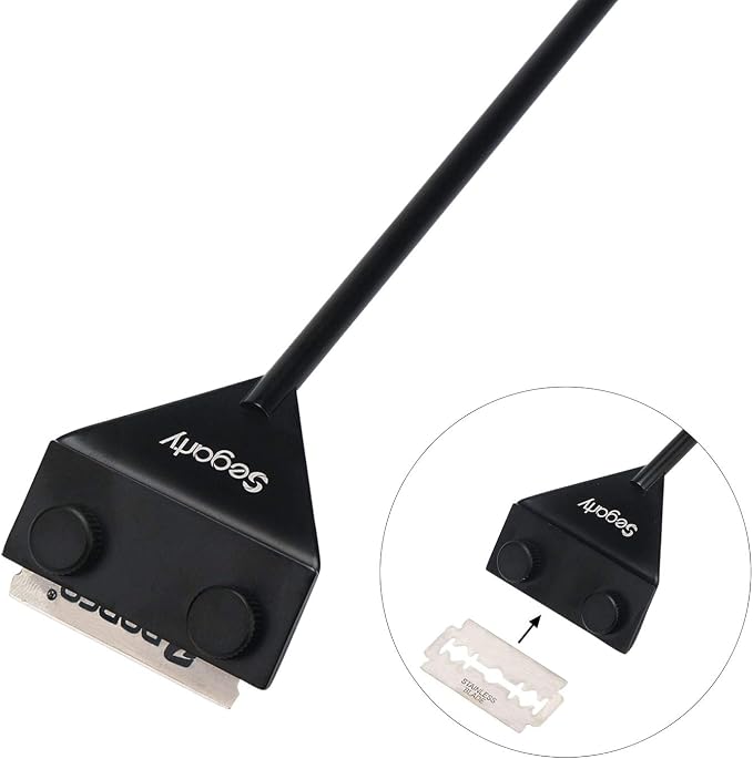 Segarty Aquarium Algae Scraper, 26.5" Stainless Steel Cleaner - Image 4