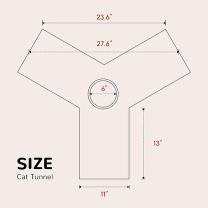 Tempcore Pet Cat Tunnel Collapsible Toy, 3-Way Kitty Tunnel - Image 3