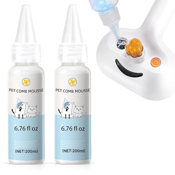 Pet Steam Brush Spray Refill for Dogs & Cats – Concentrated Waterless Shampoo by VVWVVW