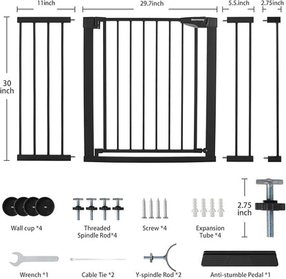 Mumeasy Baby Gate Extra Wide, 29.5-51'' Pressure Mounted Dog Gate - Image 8