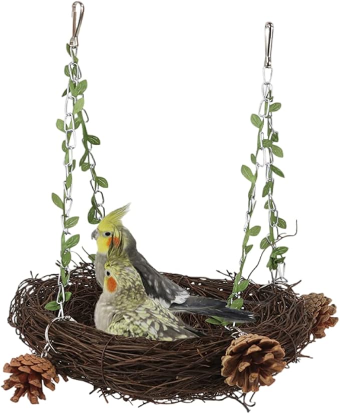 Natural Rattan Nest Small Medium Large Bird Swing by Unknown