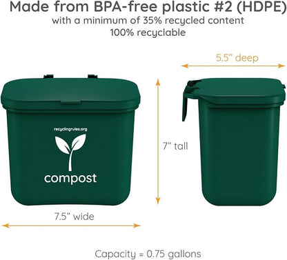 Small Green Compost Bin Container - Image 5