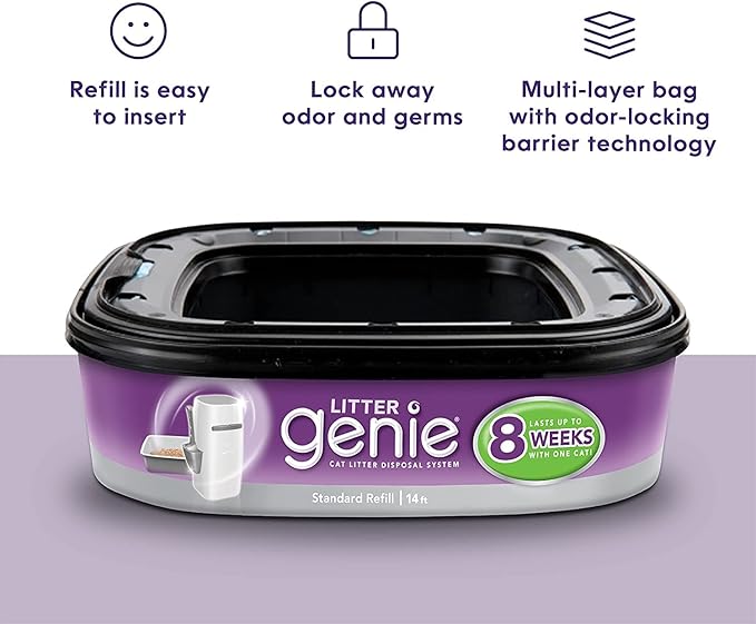 Litter Genie Ultimate Cat Litter Disposal System Refills, Lock Away Odors - Image 2