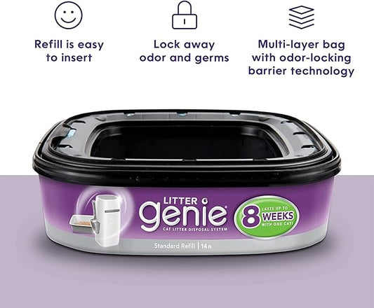 Litter Genie Ultimate Cat Litter Disposal System Refills, Lock Away Odors - Image 2