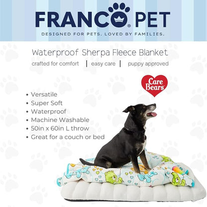 Franco Pet Care Bears Super Soft Cozy Waterproof Sherpa-Backed Blanket Throw - Image 2