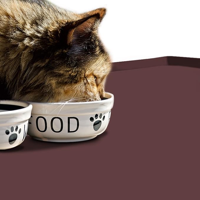 Dog Food Mat, Silicone Waterproof Food Tray, Non Slip Pet Bowl Mats Placemat - Image 6