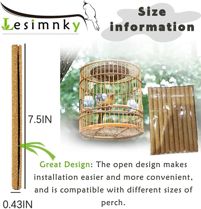 30PCS Birds Perch Covers, Sand Perch - Image 3