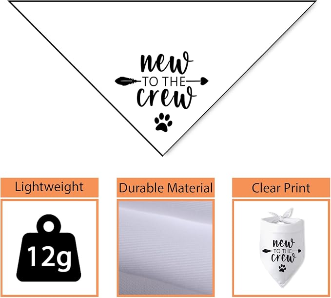 New to The Crew Dog Bandana New Puppy Announcement Gift - Image 3