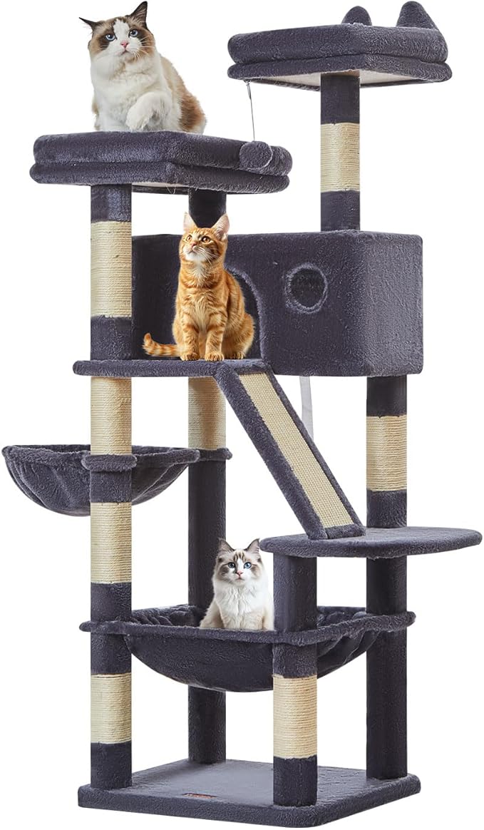 Taoqimiao Cat Tree 57.5-Inch, Cat Tower - Image 8