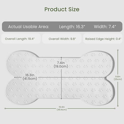 Dog Food Mat Anti-Slip Silicone Dog Bowl Mat Thicker Pet Placemat Waterproof - Image 2