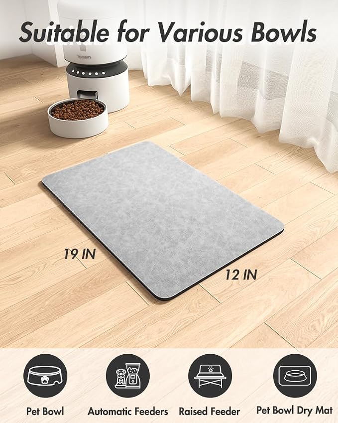 MontVoo-Absorbent Pet Feeding Mat-No Stains Pet Mat - Image 7