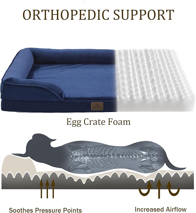 Bedfolks Orthopedic Dog Bed, Big Waterproof Dog Sofa Bed - Image 2