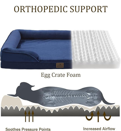 Bedfolks Orthopedic Dog Bed, Big Waterproof Dog Sofa Bed - Image 2