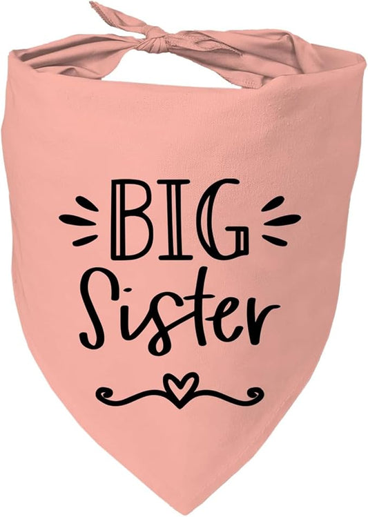 Big Sister Dog Bandanas, Pet Dog Triangle Scarf by Mixrowa