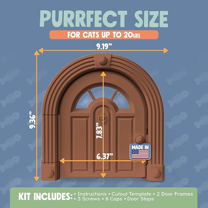 Purrfect Portal Meow Manor® Cat Door Interior Door - Image 6