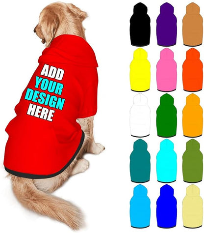 Customized Dog Hoodie with Name Logo Personalized Text Soft & Warm by Mynvzrk