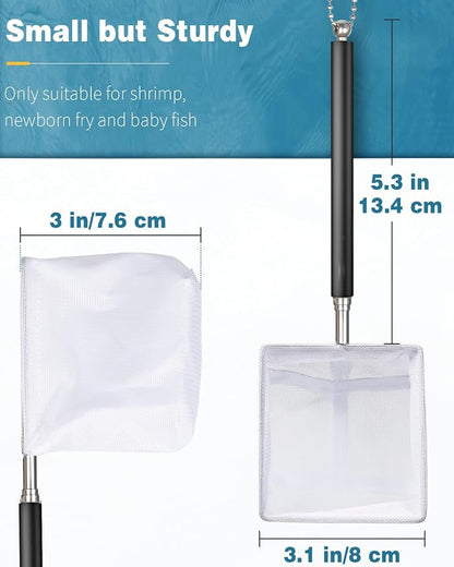 Pawfly Aquarium Shrimp Net 3 Inch Tiny Fish Tank Net - Image 4